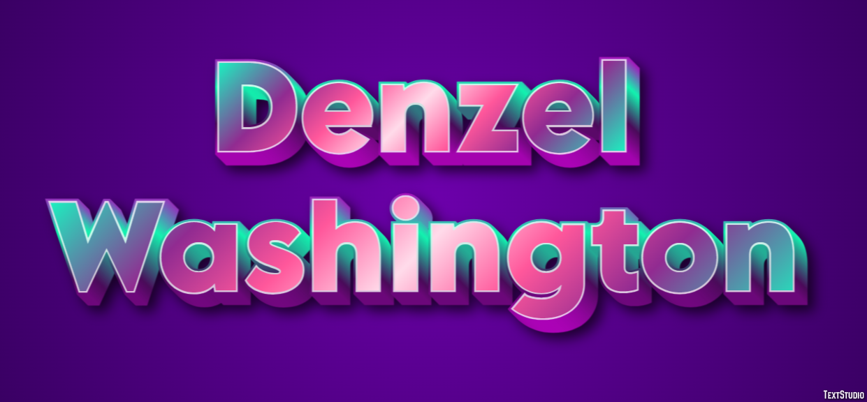 Denzel Washington Text Effect