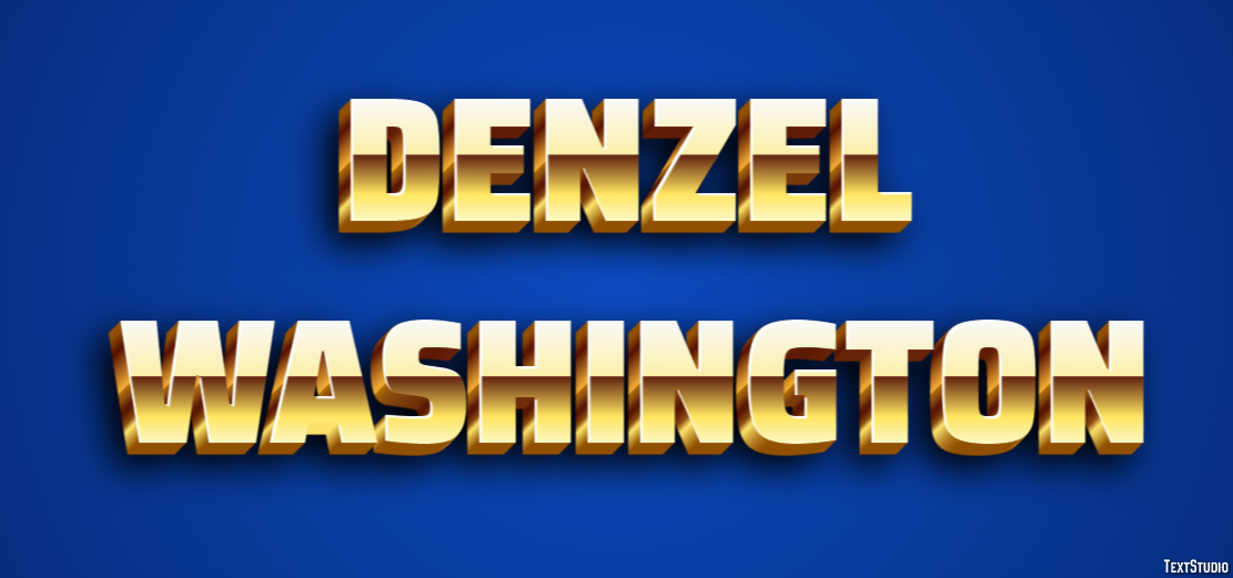 Denzel Washington Efecto de Texto