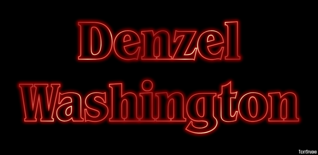 Denzel Washington Text Effect