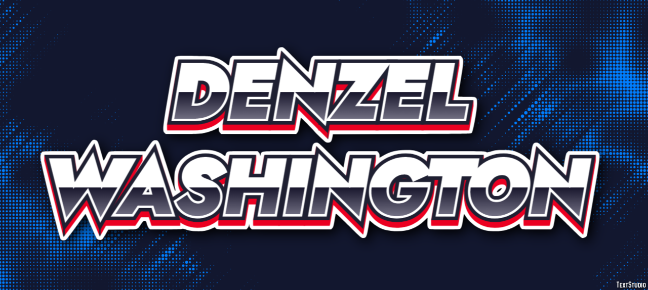 Denzel Washington Texteffekt