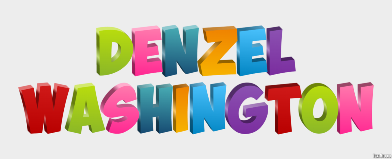Denzel Washington Text Effect