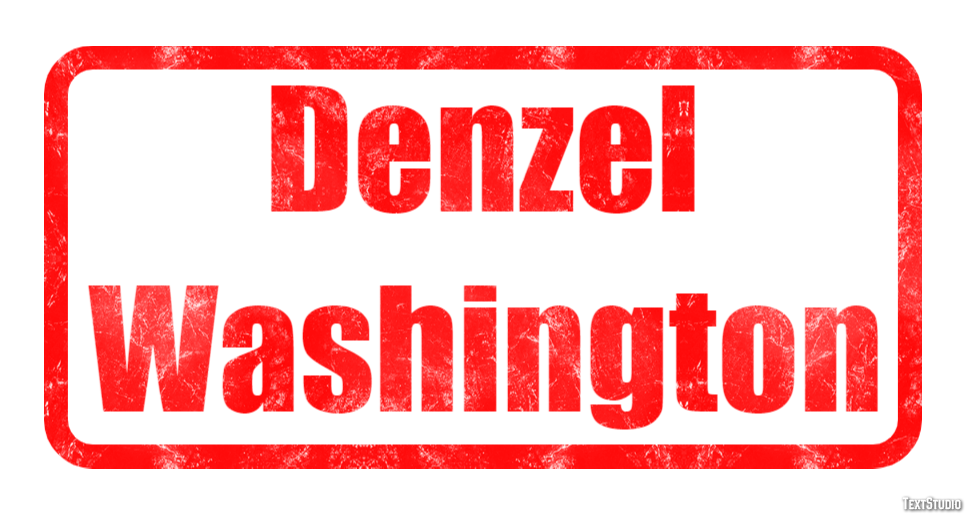 Denzel Washington Efecto de Texto