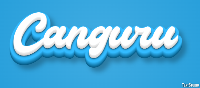 Canguru Efeito de texto