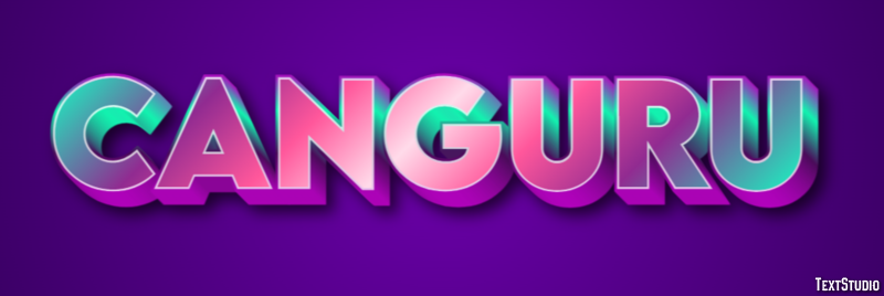 Canguru Efeito de texto