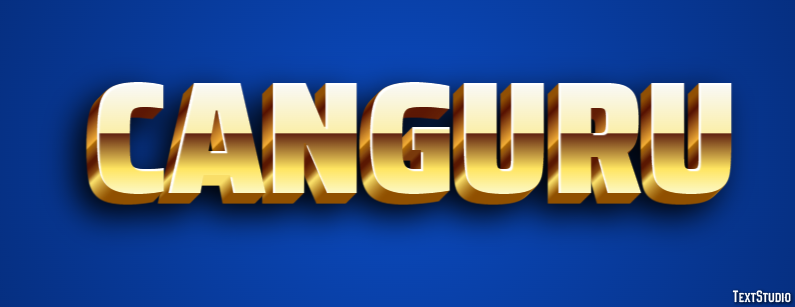 Canguru Efeito de texto