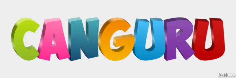 Canguru Efeito de texto
