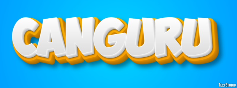 Canguru Efeito de texto