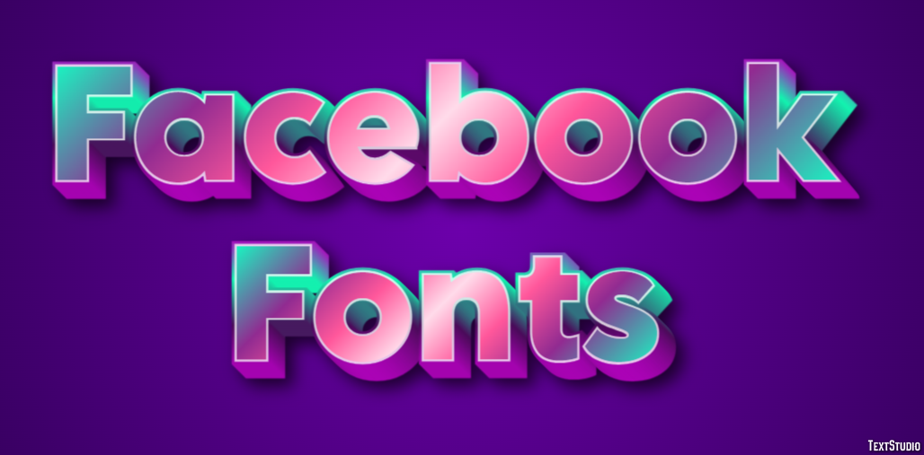 Facebook Fonts Effet de Texte