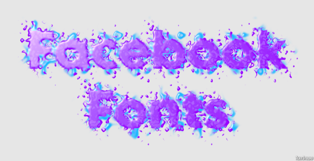 Facebook Fonts Efecto de Texto
