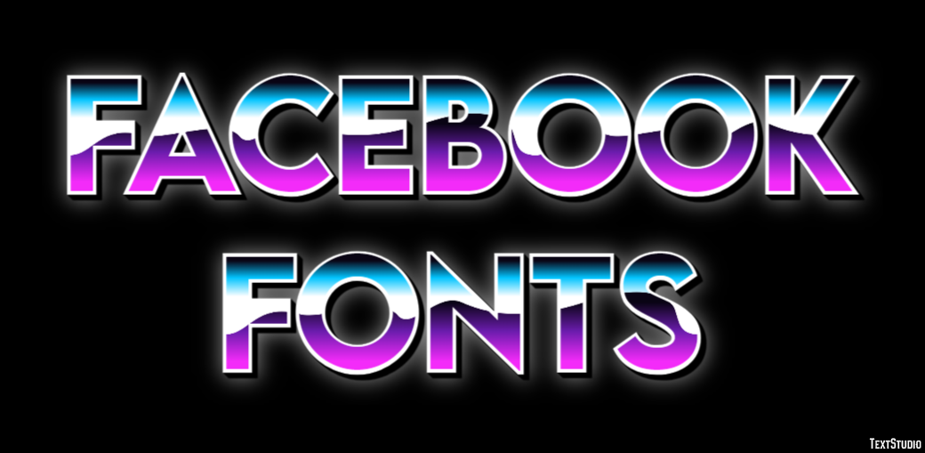 Facebook Fonts Efecto de Texto