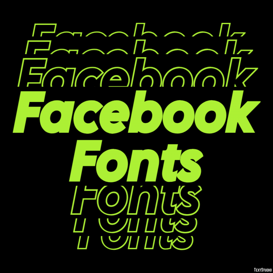 Facebook Fonts Efecto de Texto