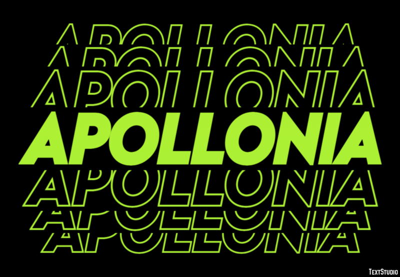 Apollonia Effetto testo