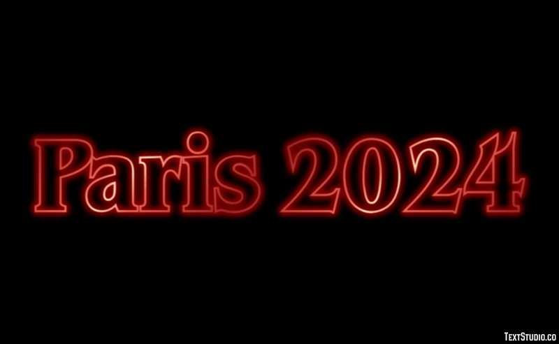 Paris 2024 Effet de texte