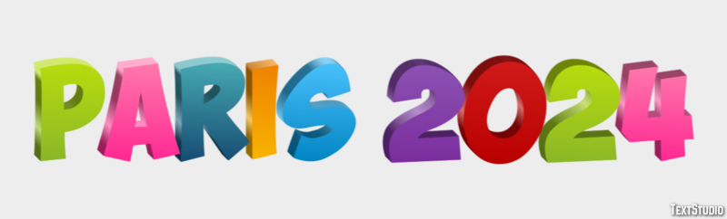 Paris 2024 Effet de texte