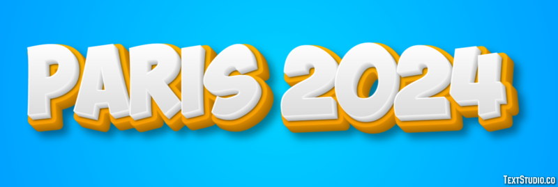 Paris 2024 Effet de texte