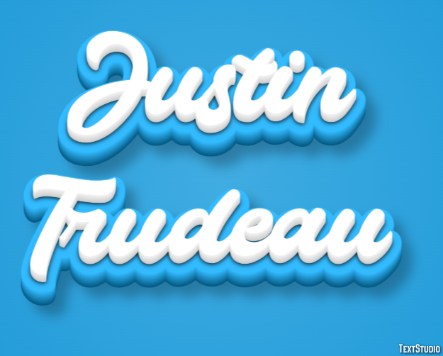 Justin Trudeau Text Effect