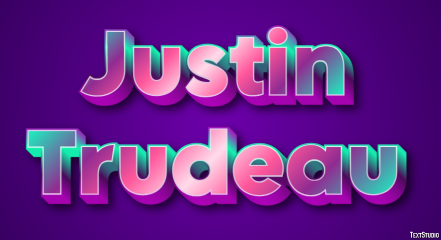 Justin Trudeau Text Effect
