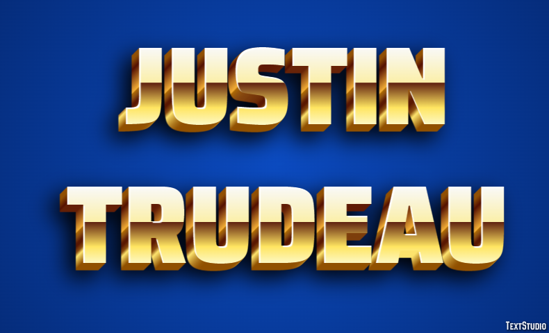 Justin Trudeau Text Effect