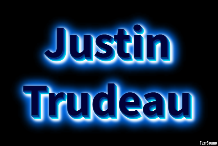 Justin Trudeau Text Effect