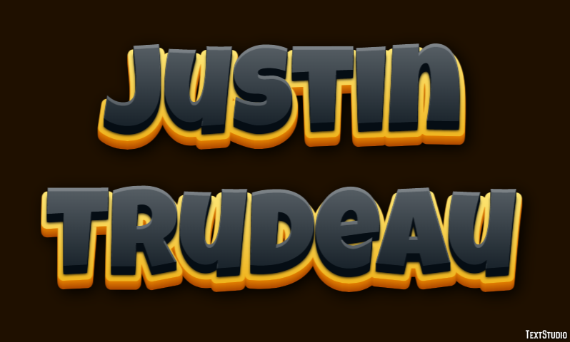 Justin Trudeau Text Effect