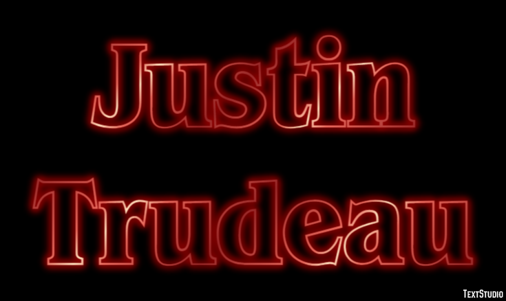 Justin Trudeau Text Effect