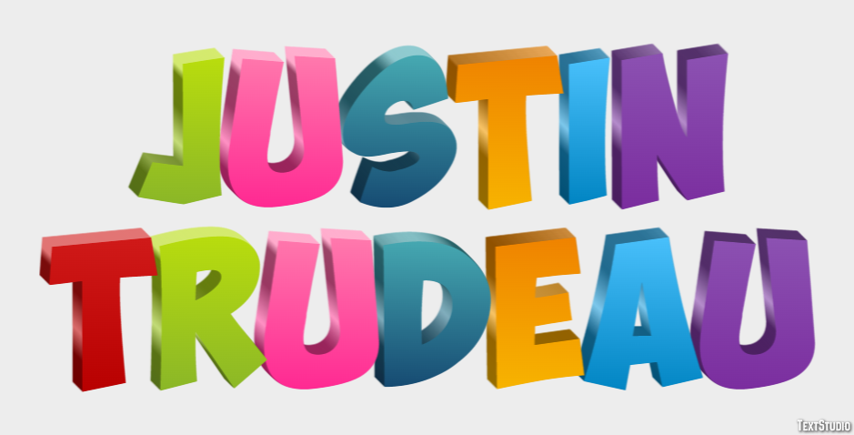 Justin Trudeau Text Effect
