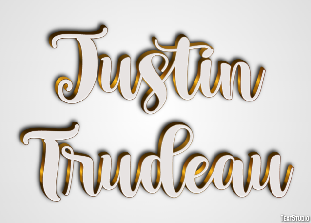 Justin Trudeau Text Effect