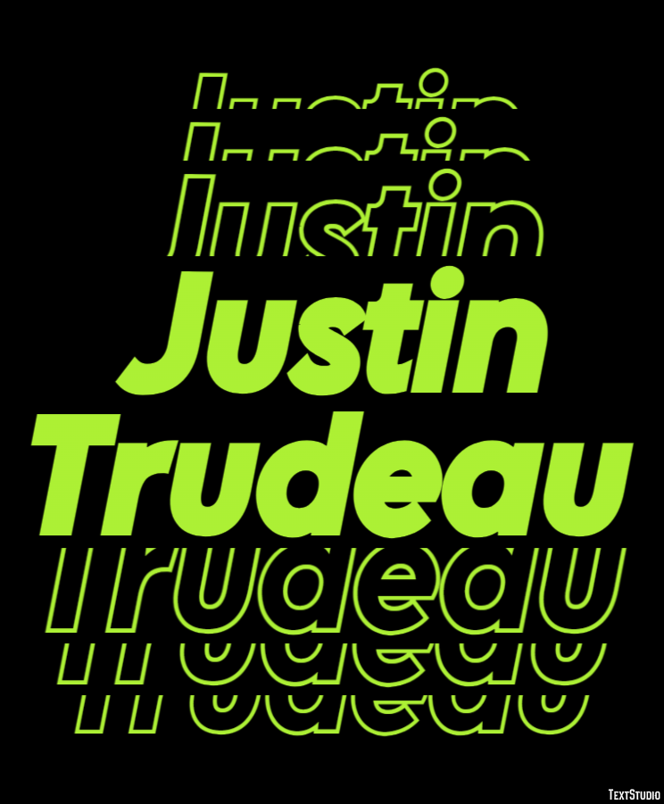 Justin Trudeau Text Effect