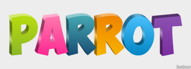 Parrot Text effect