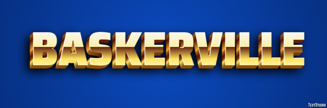 Baskerville Text effect