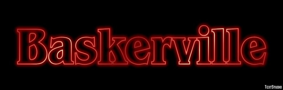 Baskerville Text effect