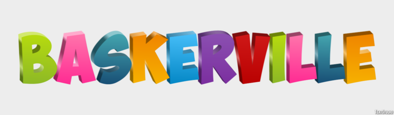 Baskerville Text effect