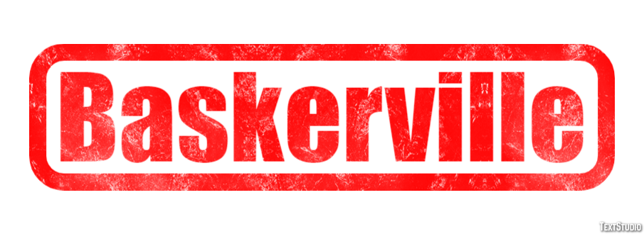 Baskerville Text effect
