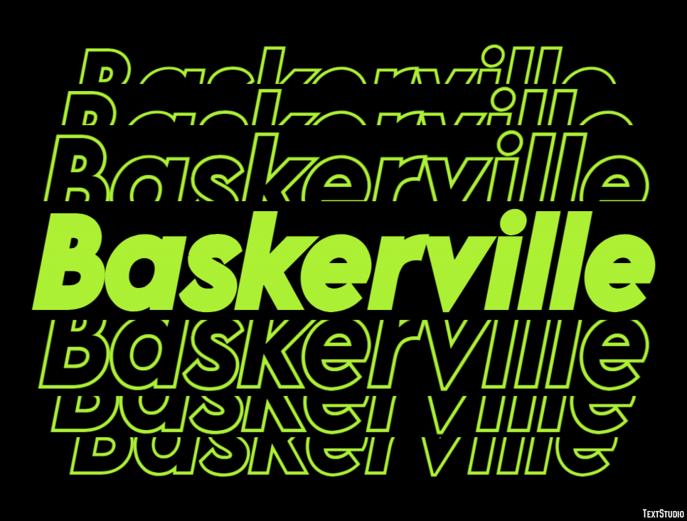 Baskerville Text effect