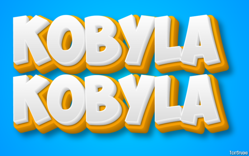 кобыла kobyla Texteffekt