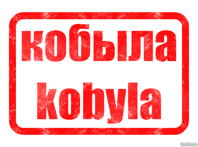 кобыла kobyla Texteffekt