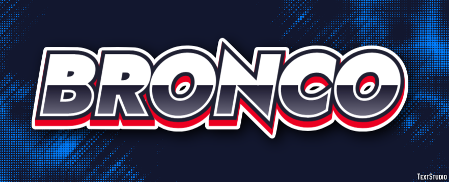 Bronco Effet de texte