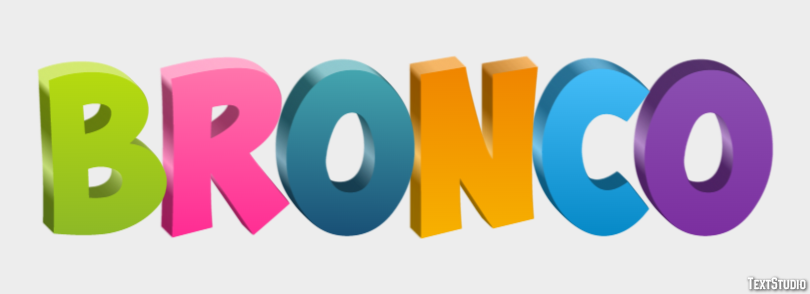Bronco Tekst Effect