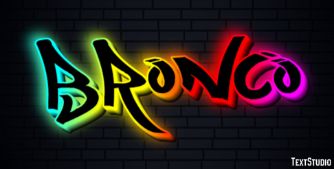 Bronco Efeito de texto