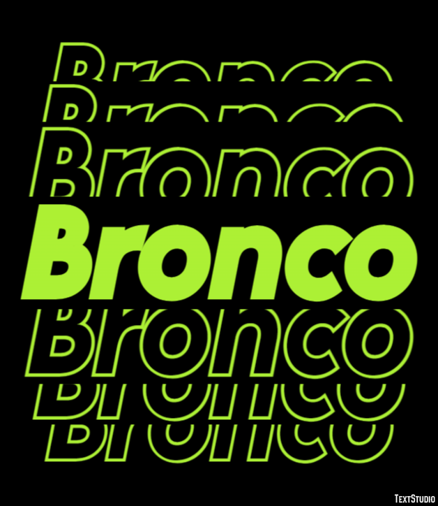 Bronco Tekst Effect