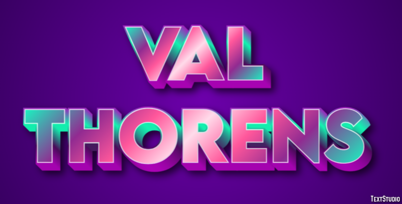 Val Thorens Efekt tekstowy