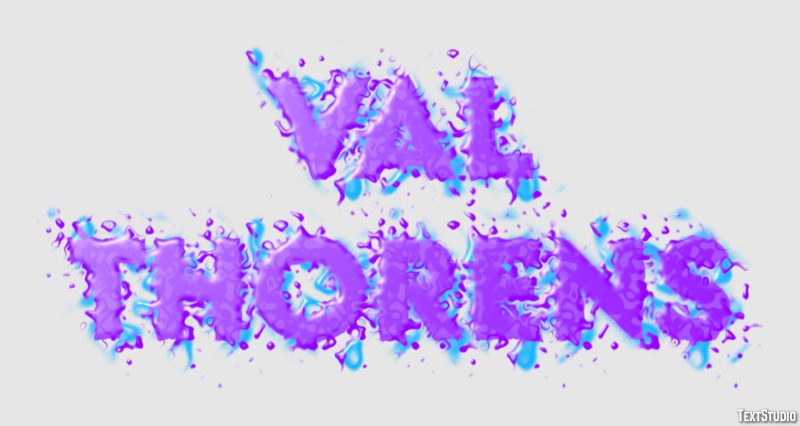 Val Thorens Efekt tekstowy