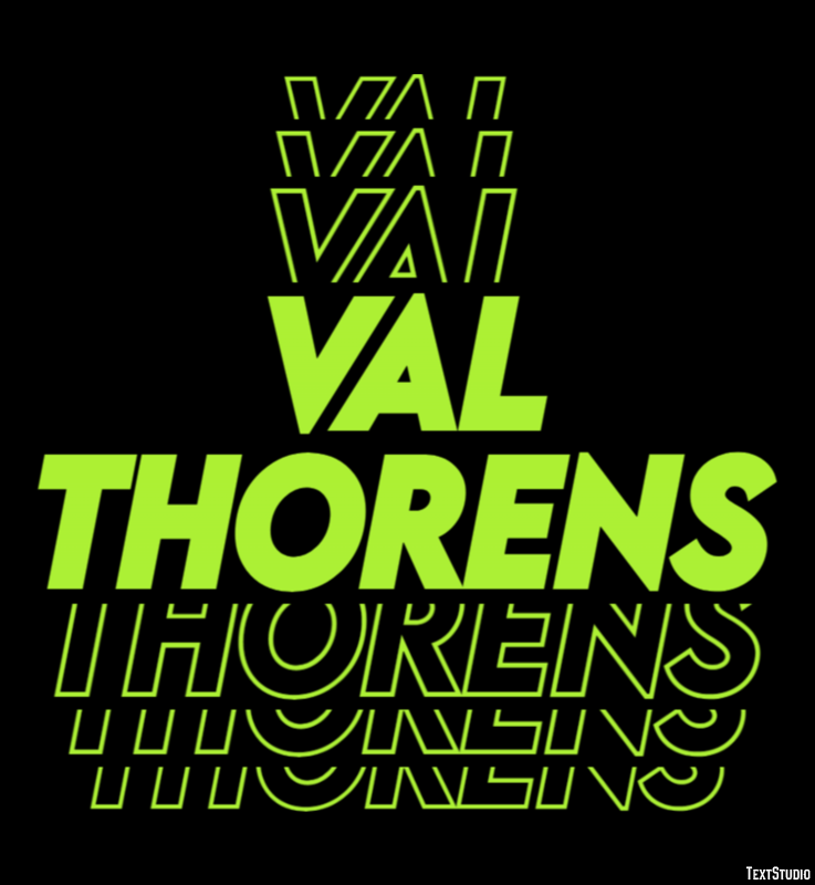 Val Thorens Efekt tekstowy
