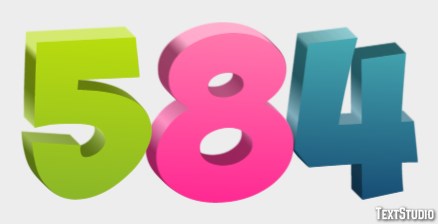 584 Efecto de Texto
