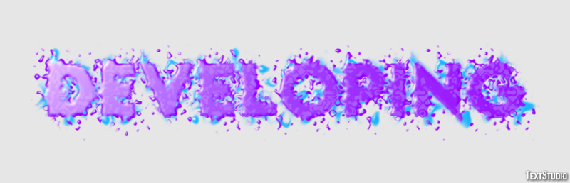 Developing Text effect