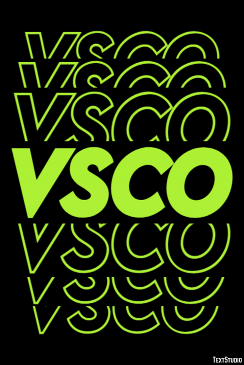 VSCO Efecto de Texto