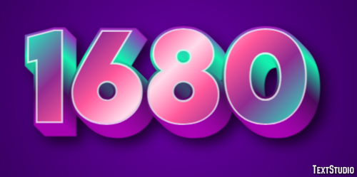 1680 Text Effect