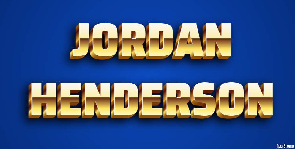 Jordan Henderson Efeito de texto