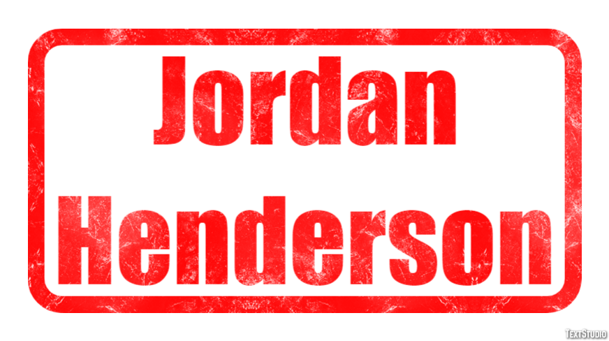 Jordan Henderson Efeito do texto