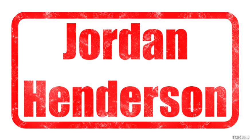 Jordan Henderson Efeito de texto